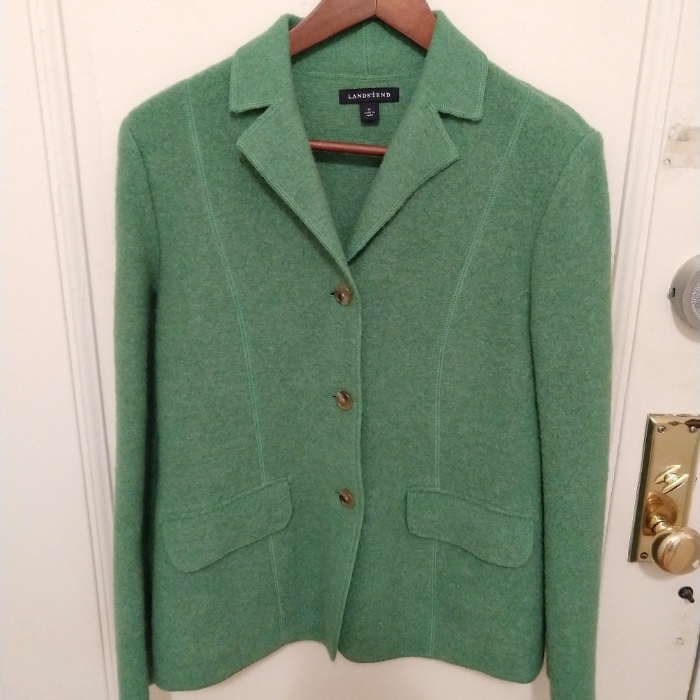 Green wool blazer